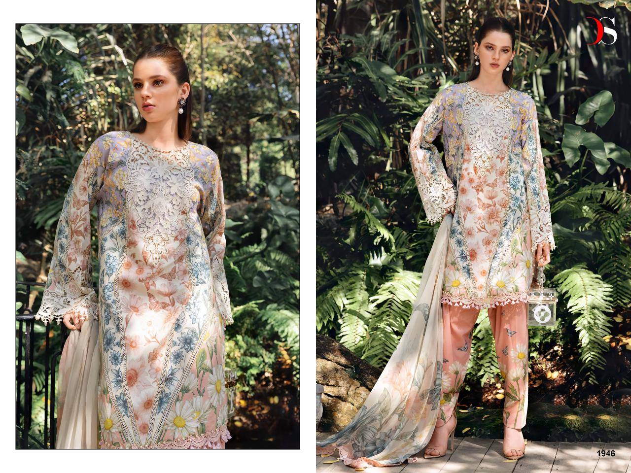 MARIA B. Mprint-6  by DEEPSY SUITS 1941 TO 1948 SERIES Pakistani Stylish Embroidered Pure Cotton Dresses At Wholesale Price